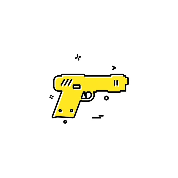 銃ピストル警察武器アイコンベクトルデザイン — ストックベクタ