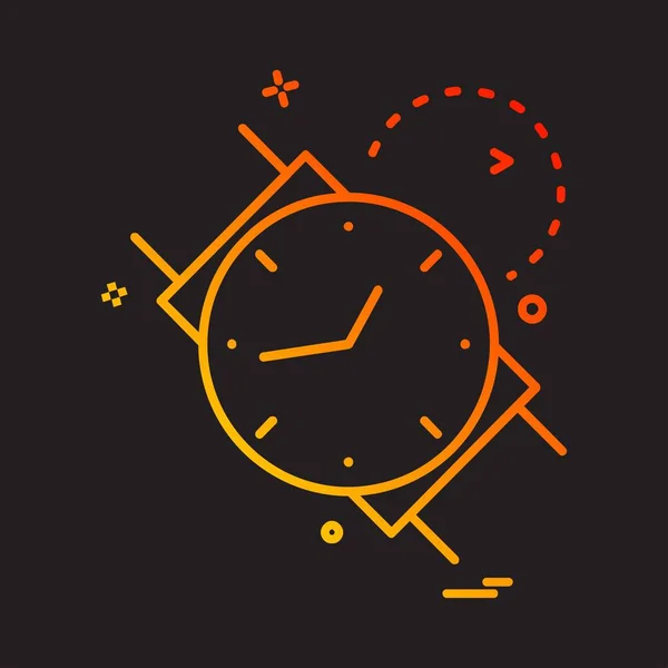 Дизайн Часов Иконки Красочная Векторная Иллюстрация — стоковый вектор