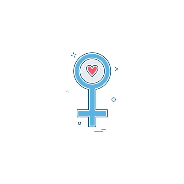 Icono Femenino Diseño Vector Ilustración — Vector de stock