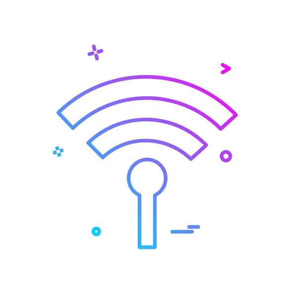 Vetor Design Ícone Wifi — Vetor de Stock