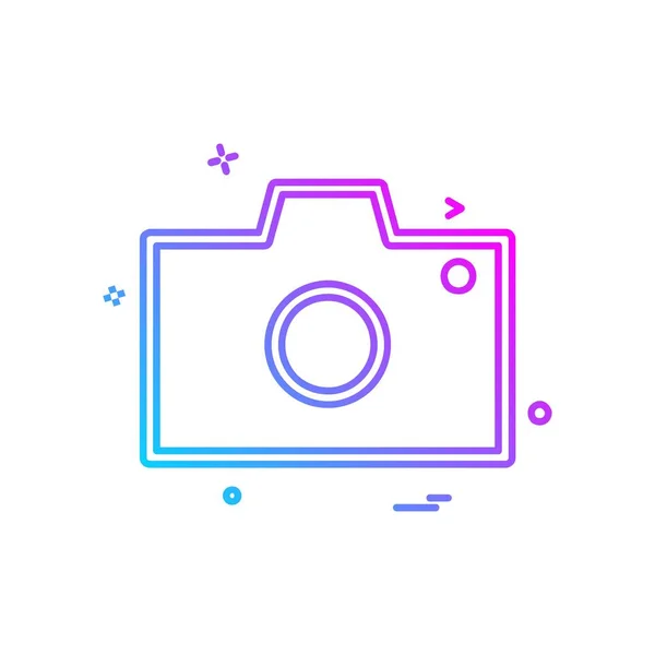 Camera Icon Design Vector — Stock Vector