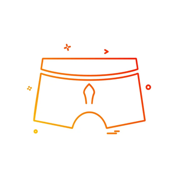 Pantalones Cortos Icono Diseño Vector — Archivo Imágenes Vectoriales
