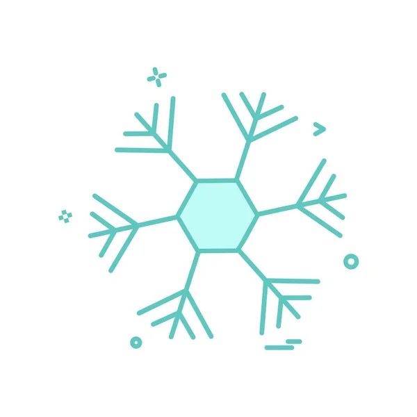 Simply Snowflake Icon White Background — Stock Vector