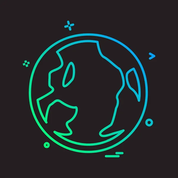 Globus Icon Design Vektor — Stockvektor