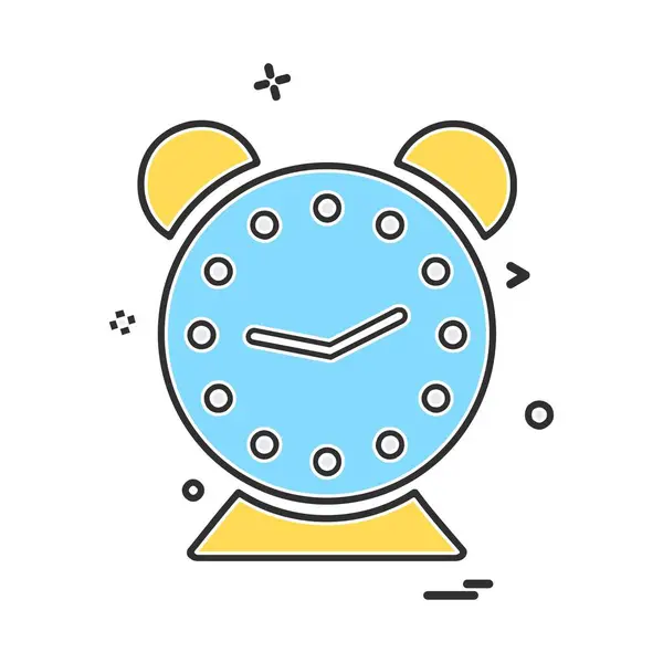 Reloj Icono Plano Vector Ilustración — Archivo Imágenes Vectoriales