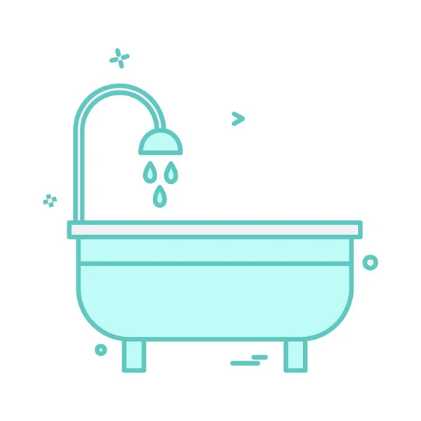 Washroom Icon Design Colorful Vector Illustration — Stock Vector