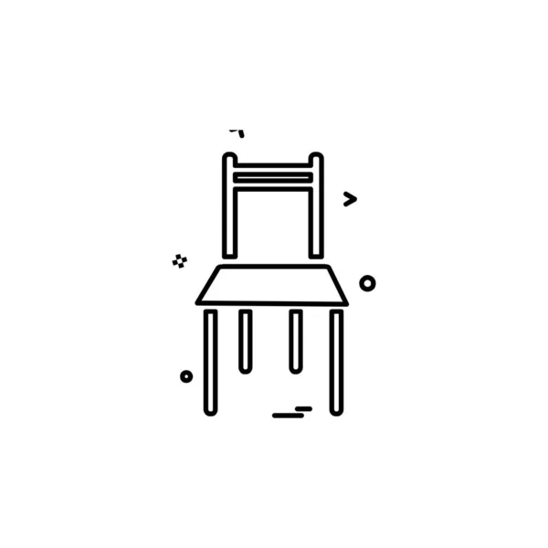 Stoel Pictogram Ontwerp Vectorillustratie — Stockvector