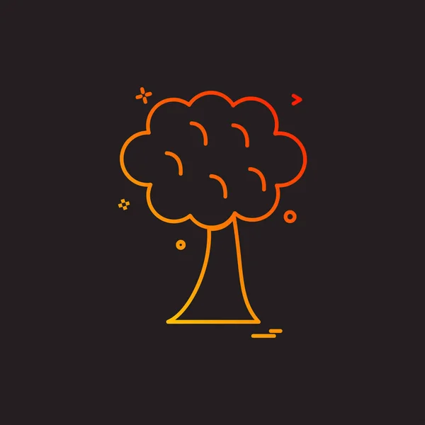 Ícone Árvore Vetor Design —  Vetores de Stock