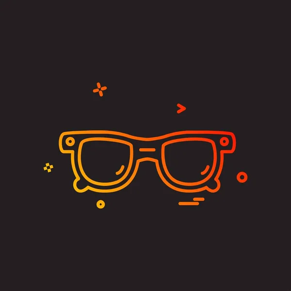 Icono Gafas Diseño Vector Ilustración — Archivo Imágenes Vectoriales