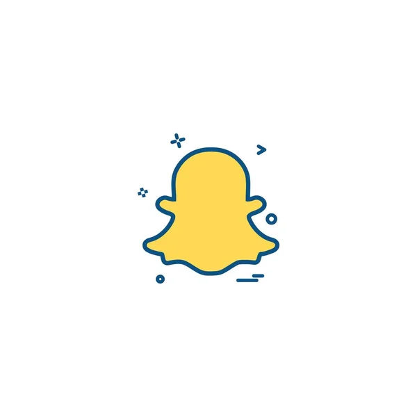 Snapchat Icon Design Vektor — Stockvektor