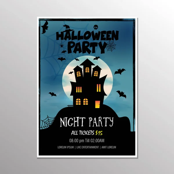 Grattis Halloweenfesten Poster Vektorillustration — Stock vektor