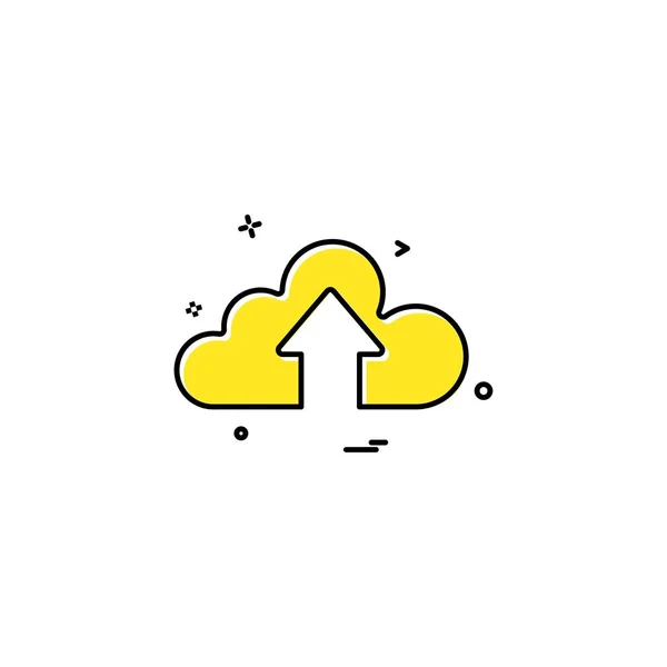 Cloud Icône Flèche Vecteur — Image vectorielle