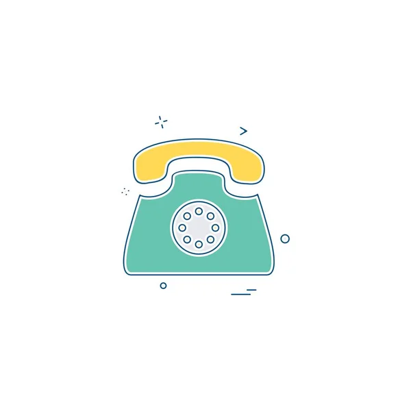 Telephone Icon Design Vector — Stock Vector