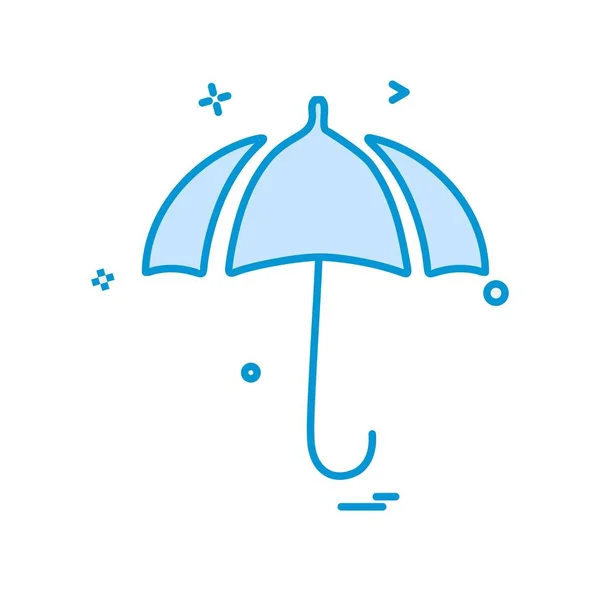Esernyő Ikon Tervezési Vektor — Stock Vector