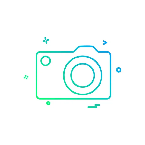 Camera Icon Design Vector — Stock Vector