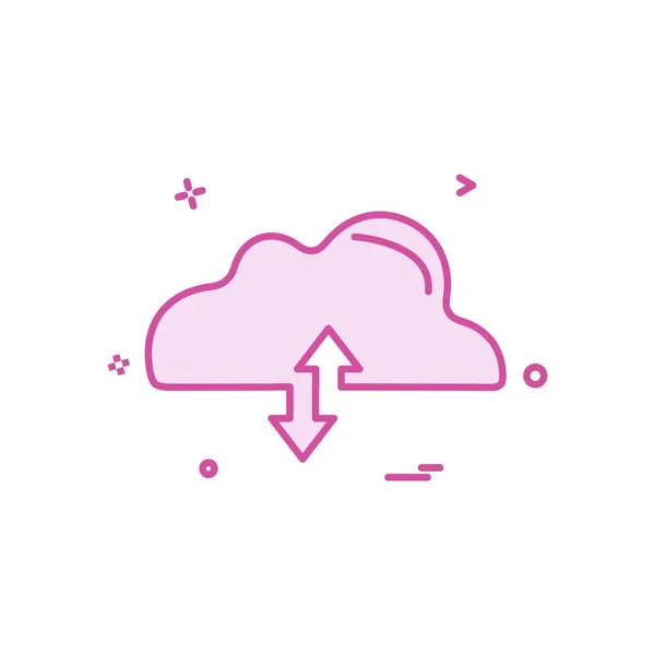 Wolk Pictogram Ontwerp Kleurrijke Vectorillustratie — Stockvector