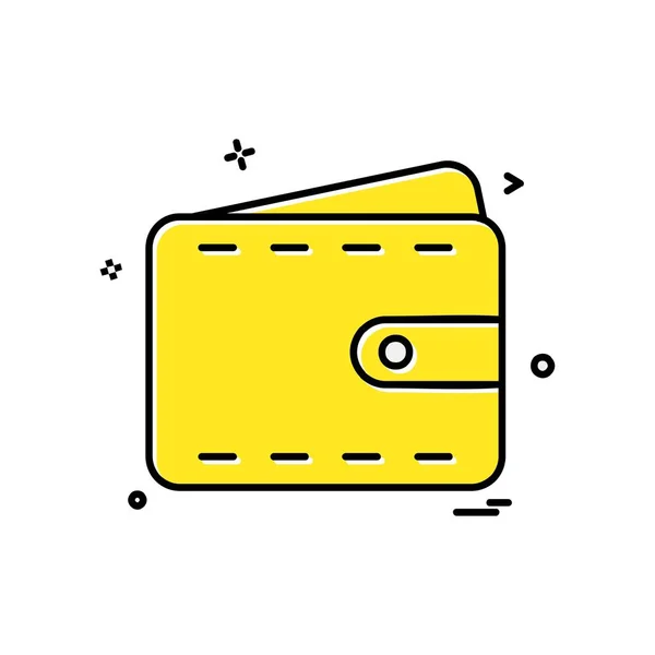 Wallet Icon Design Illustrazione Vettoriale — Vettoriale Stock