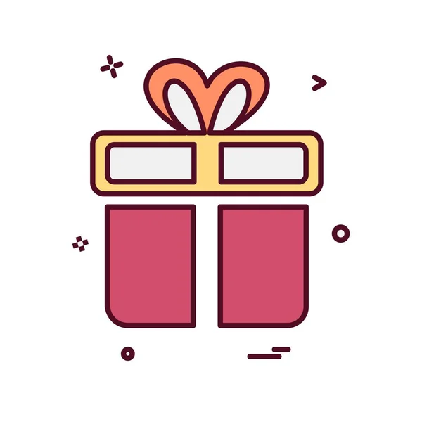 Geschenkbox Symbol Design Vektor Illustration — Stockvektor