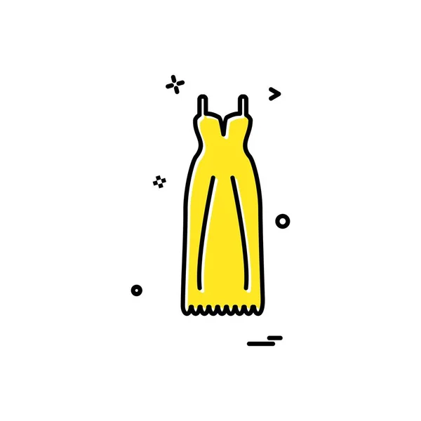 Vestido Icono Plano Vector Ilustración — Vector de stock