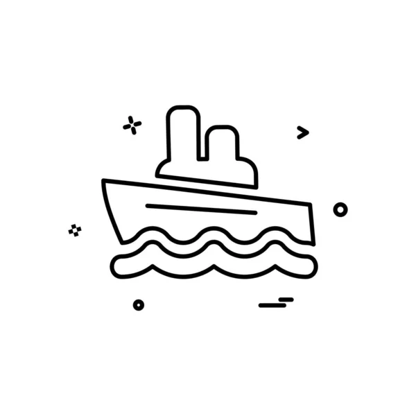 Ship Icon Design Vector — Stock Vector