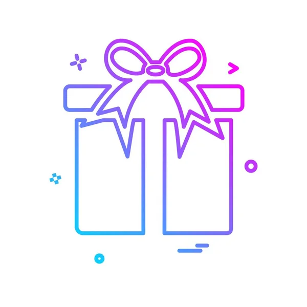 Giftbox Ikony Designu Vektorové Ilustrace — Stockový vektor