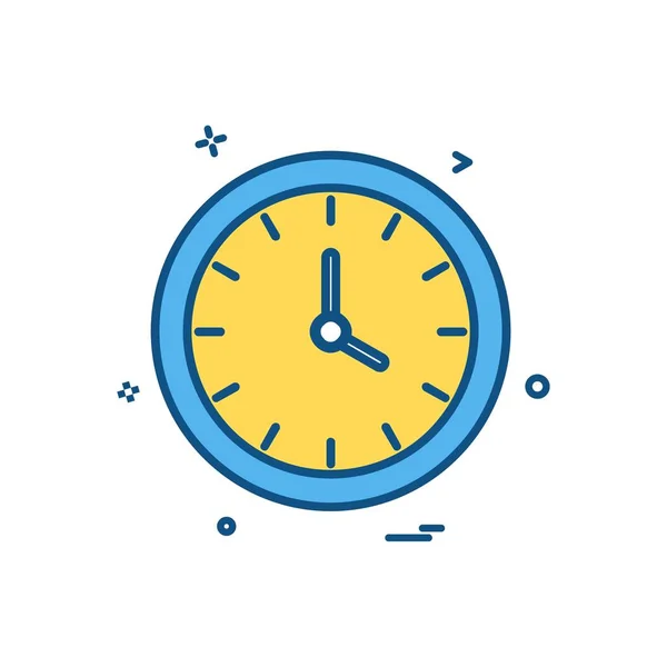 Relógio Relógio Relógio Tempo Ícone Vetor Design — Vetor de Stock