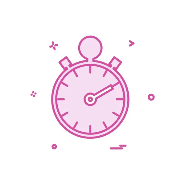 Detener Icono Reloj Diseño Vector Ilustración — Vector de stock