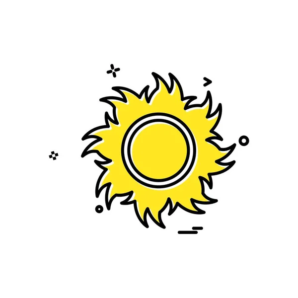 Sun Icon Design Colorful Vector Illustration — Stock Vector