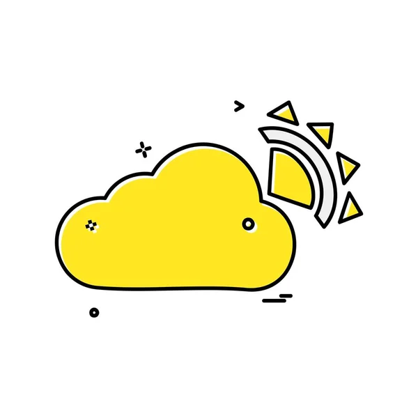 Diseño Iconos Nube Ilustración Vectores Coloridos — Vector de stock
