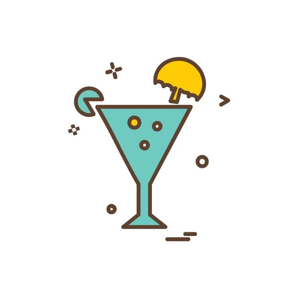 Drink Icon Design Bunte Vektorillustration — Stockvektor