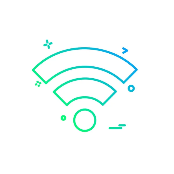 Wifi Icono Diseño Vector — Archivo Imágenes Vectoriales