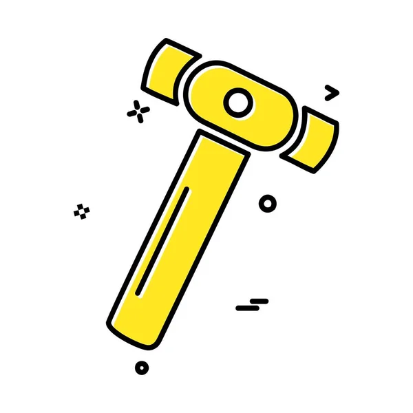 Labour Tools Icon Design Colorful Vector Illustration — Stock Vector
