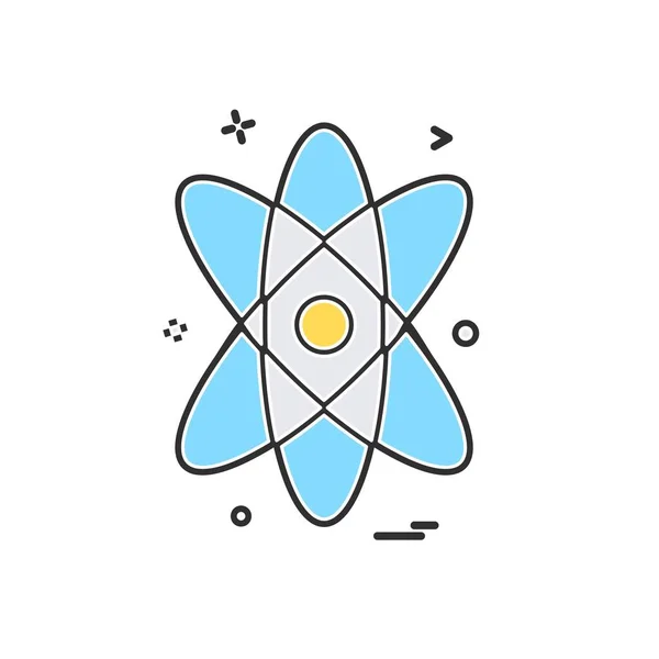 Icono Nuclear Diseño Vector Ilustración — Vector de stock