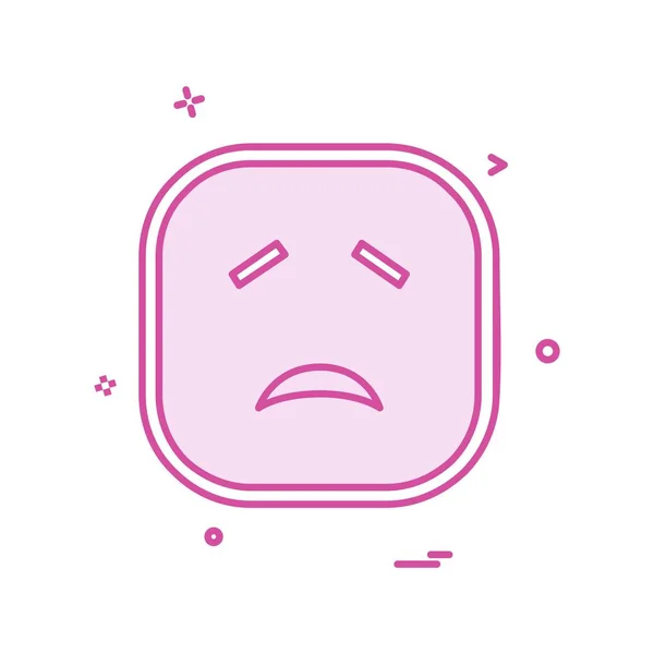 Triste Diseño Iconos Emoji Ilustración Vectorial Colorido — Archivo Imágenes Vectoriales