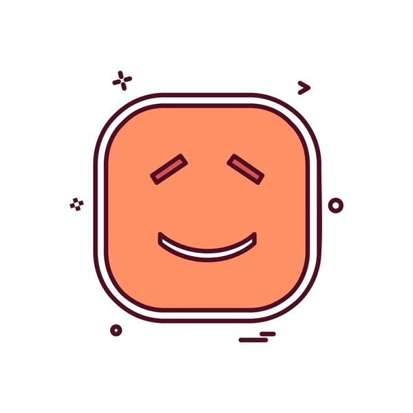 Conception Icône Emoji Souriante Illustration Vectorielle Colorée — Image vectorielle