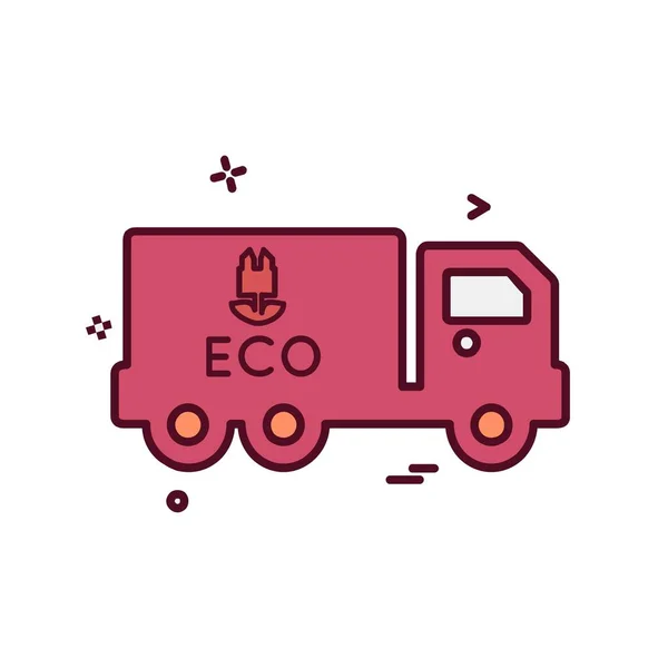 Truck Icon Design Vector — Stock Vector