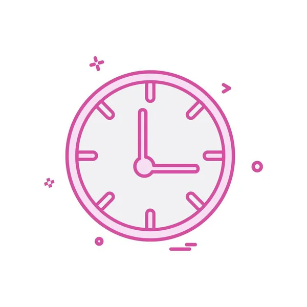 Reloj Icono Plano Vector Ilustración — Vector de stock