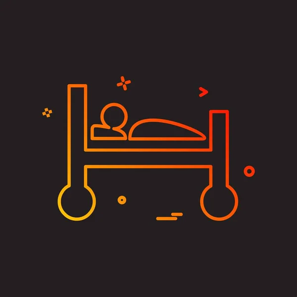 Ilustração Vetor Projeto Ícone Cama — Vetor de Stock