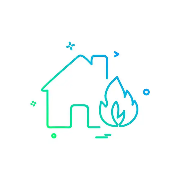 Huis Pictogram Ontwerp Kleurrijke Vectorillustratie — Stockvector