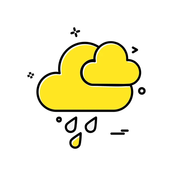 Wolke Icon Design Bunte Vektorillustration — Stockvektor