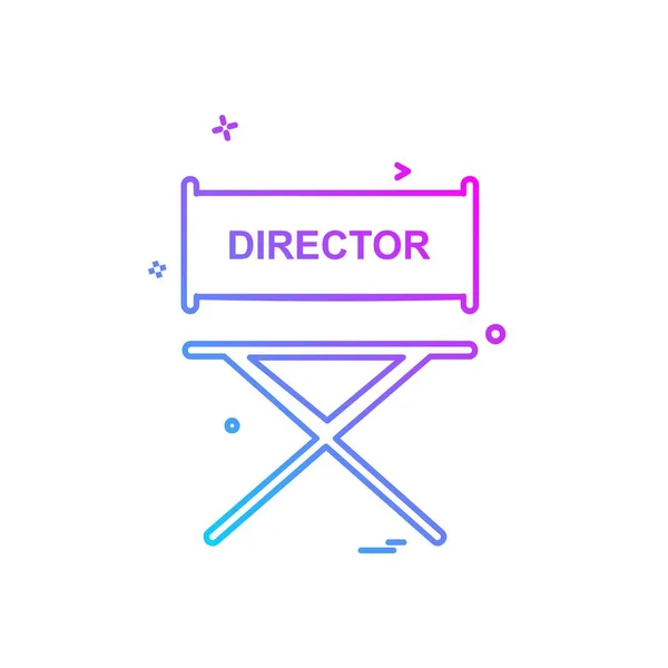 Director Icon Design Vector — Stock Vector