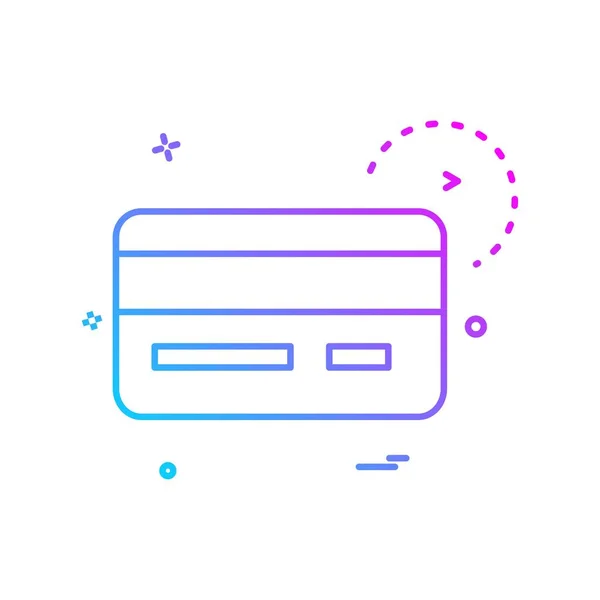 Credit Card Icon Design Colorful Vector Illustration — Stock Vector