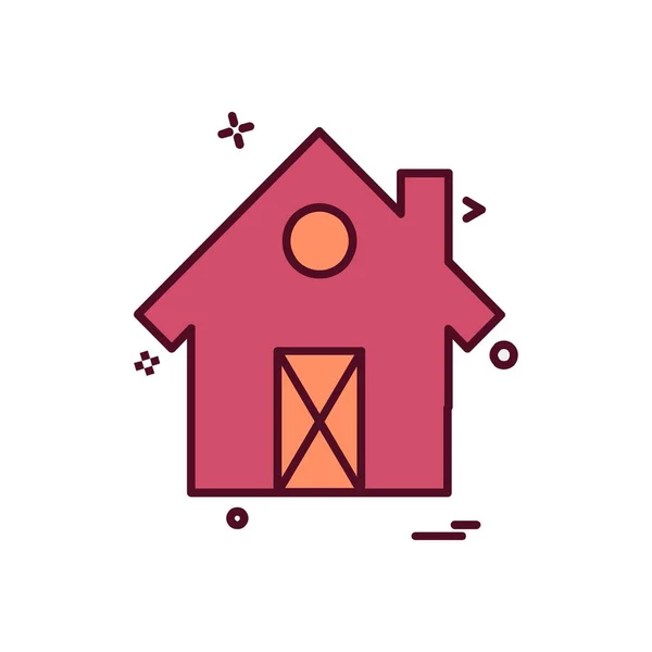 Home Icon Design Vettoriale — Vettoriale Stock