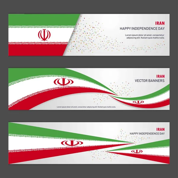 Iran Indipendenza Giorno Astratto Sfondo Design Banner Volantino Cartolina Paesaggio — Vettoriale Stock