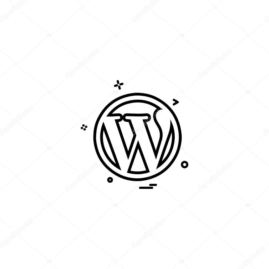 Wordpress icon design vector