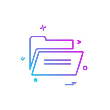 Klasör simge tasarlamak vektör