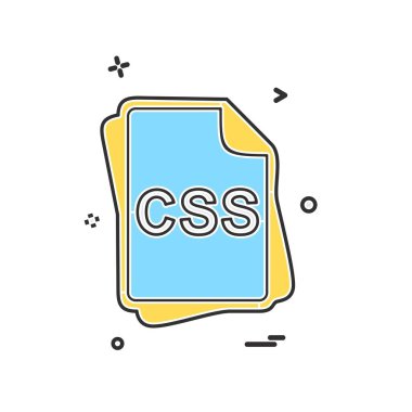CSS dosya tipi simge tasarım vektörü