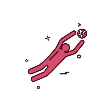 Ayak topu simge tasarlamak vektör