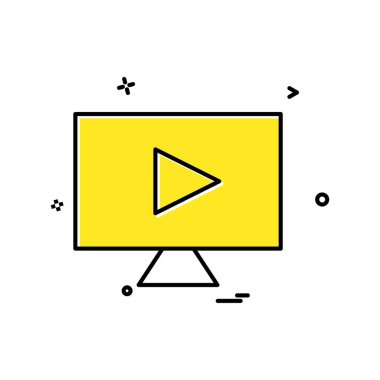 LCD ekran oynamak simge tasarlamak vektör