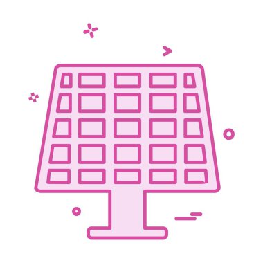 Güneş paneli simge tasarım vektörü